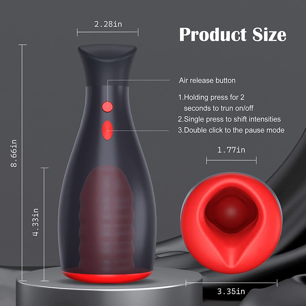 XBELO-Masturbador masculino inflable automático con 7 modos de vibración