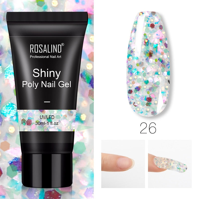 (COMPRAS 2 PACK +1 GRATIS) Kits de uñas de poligel ROSALIND POLY Nail GEL 15/30 ml esmalte de uñas