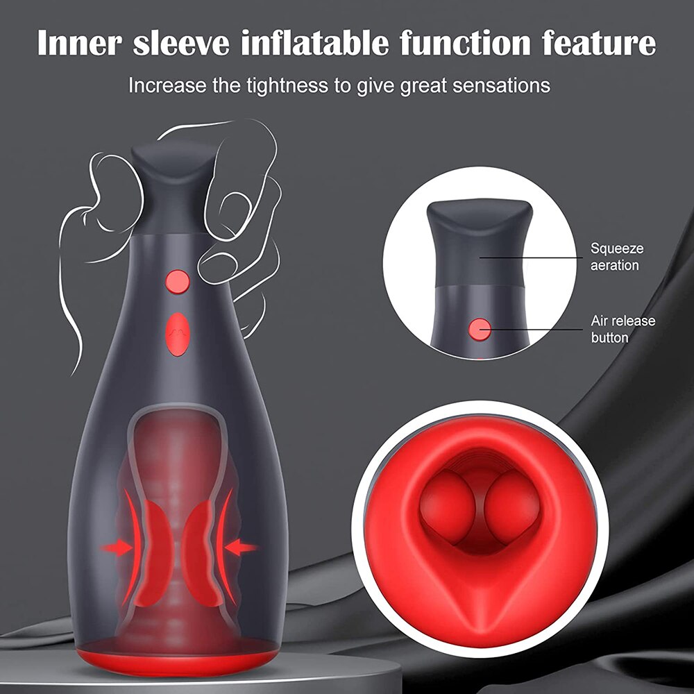 XBELO-Masturbador masculino inflable automático con 7 modos de vibración