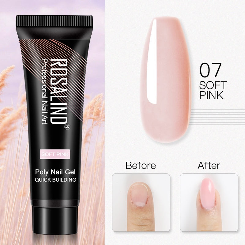 (COMPRAS 2 PACK +1 GRATIS) Kits de uñas de poligel ROSALIND POLY Nail GEL 15/30 ml esmalte de uñas