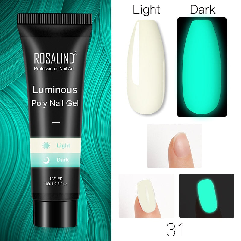 (COMPRAS 2 PACK +1 GRATIS) Kits de uñas de poligel ROSALIND POLY Nail GEL 15/30 ml esmalte de uñas