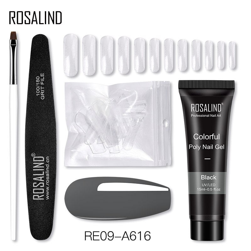 (COMPRAS 2 PACK +1 GRATIS) Kits de uñas de poligel ROSALIND POLY Nail GEL 15/30 ml esmalte de uñas