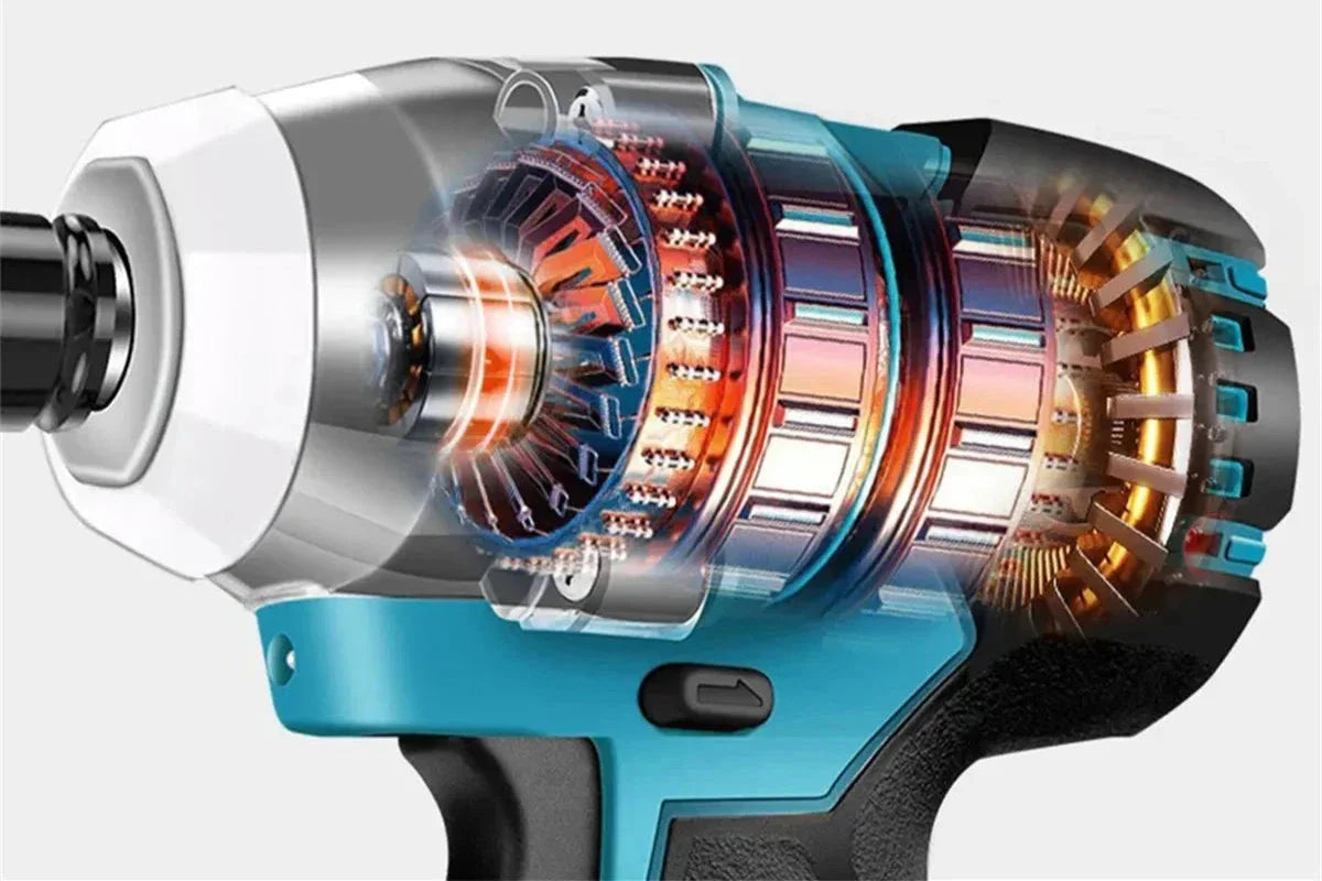 LLAVE DE IMPACTO MALETA CON ACCESORIOS + 2 BATERÍAS 128V