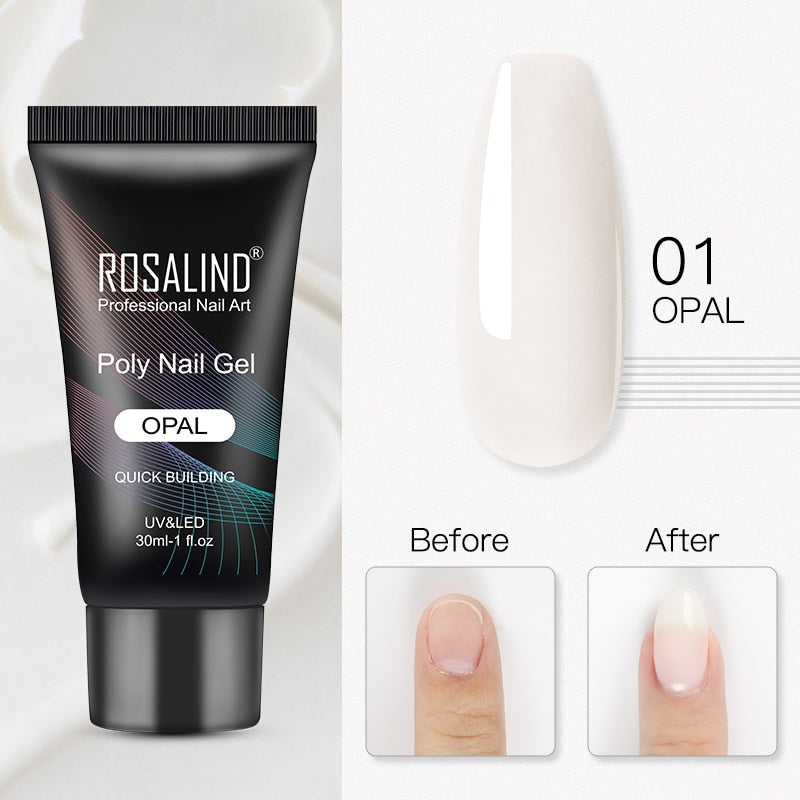 (COMPRAS 2 PACK +1 GRATIS) Kits de uñas de poligel ROSALIND POLY Nail GEL 15/30 ml esmalte de uñas