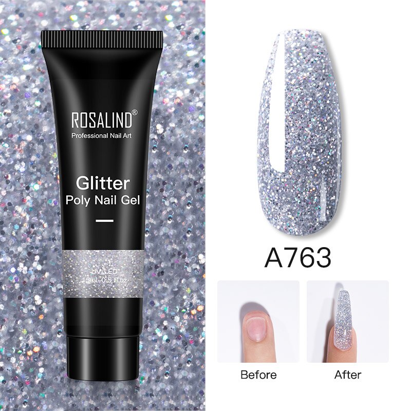 (COMPRAS 2 PACK +1 GRATIS) Kits de uñas de poligel ROSALIND POLY Nail GEL 15/30 ml esmalte de uñas