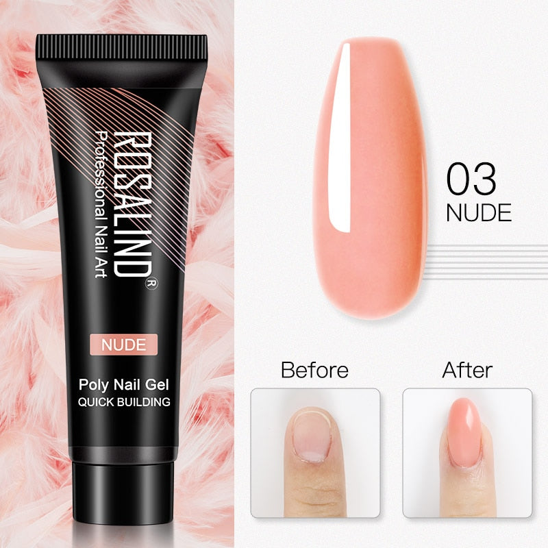 (COMPRAS 2 PACK +1 GRATIS) Kits de uñas de poligel ROSALIND POLY Nail GEL 15/30 ml esmalte de uñas