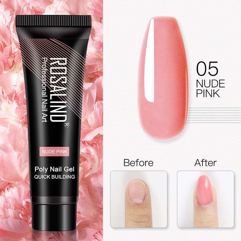 (COMPRAS 2 PACK +1 GRATIS) Kits de uñas de poligel ROSALIND POLY Nail GEL 15/30 ml esmalte de uñas