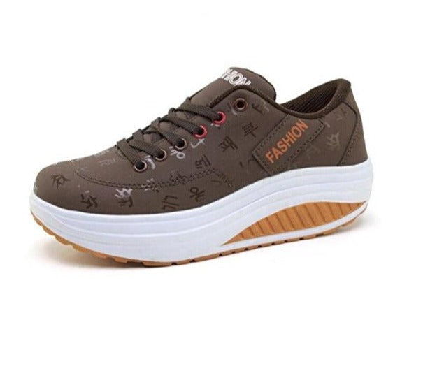 On Fashion™Zapatillas de mujer de plataforma inferior gruesa para correr