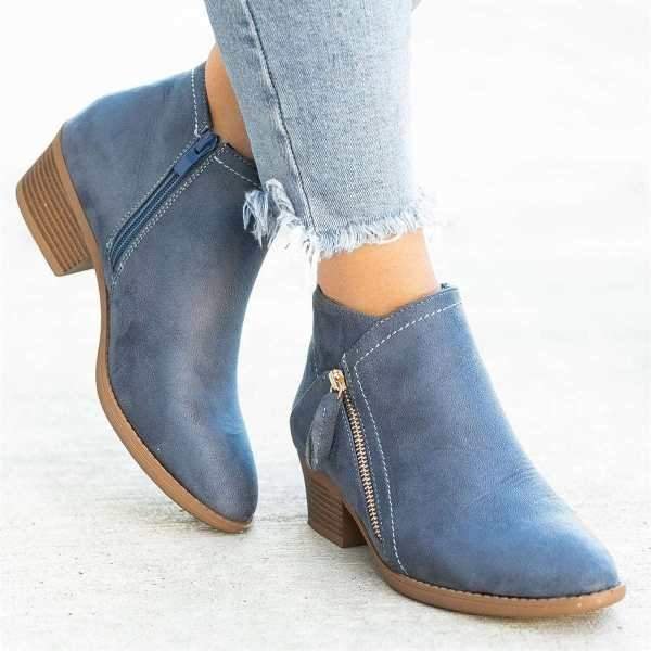 Botines De Mujer con Cremallera Lateral - NEW WALK™