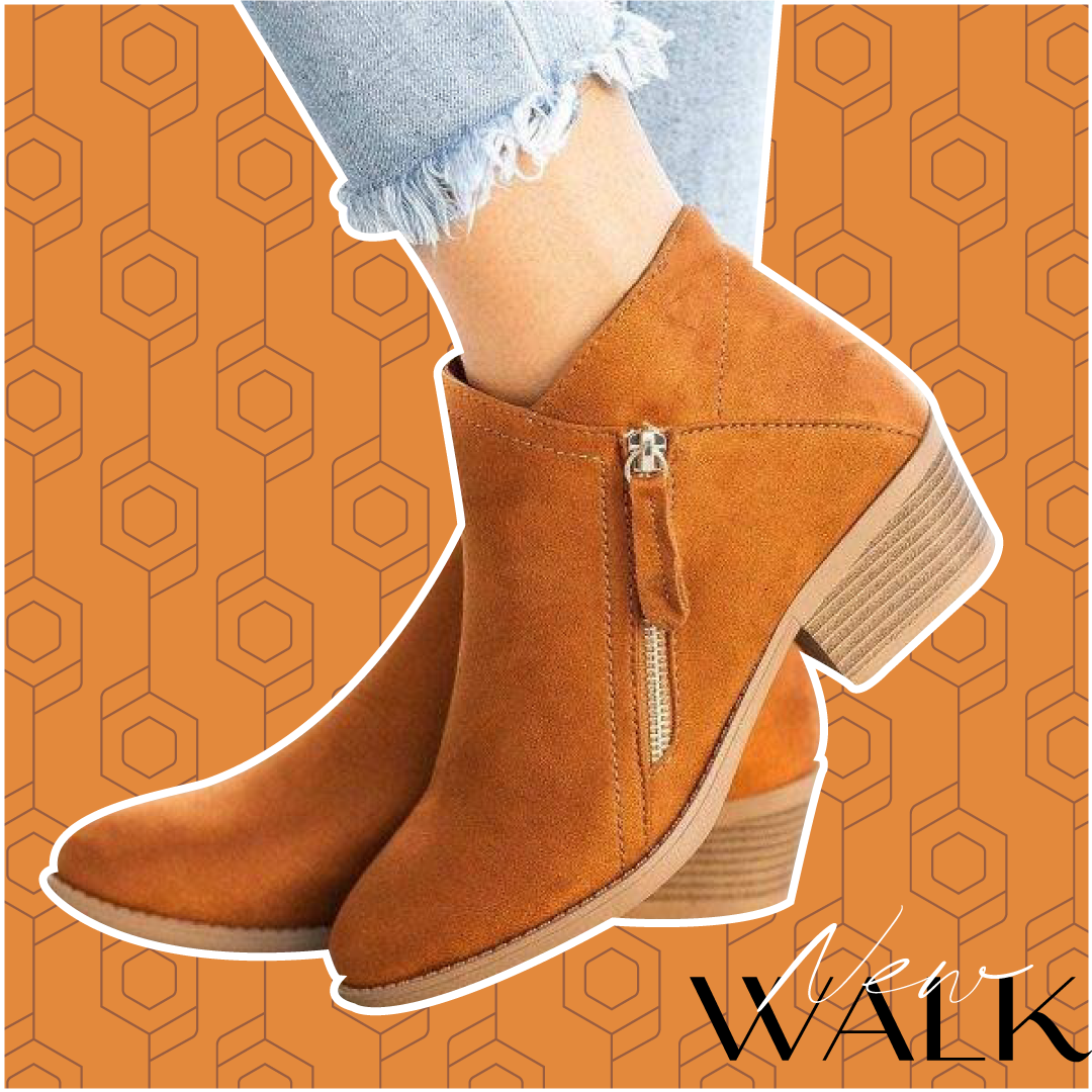 Botines De Mujer con Cremallera Lateral - NEW WALK™