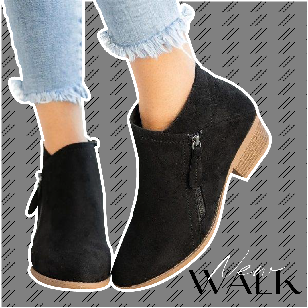 Botines De Mujer con Cremallera Lateral - NEW WALK™