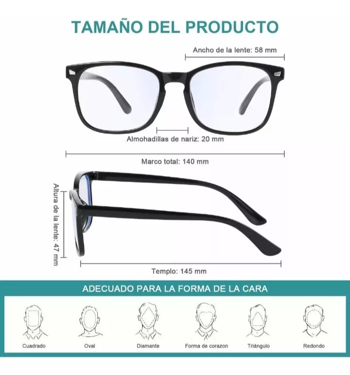 Lentes Filtro Azul Y Anti Reflejo!!