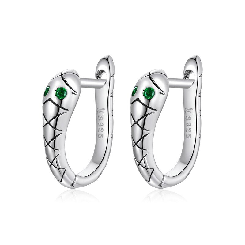 Aretes mini "Snake" - Plata de 1º Ley S925