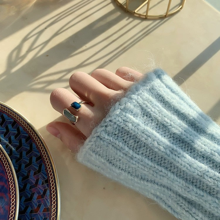 Anillo Blues Square