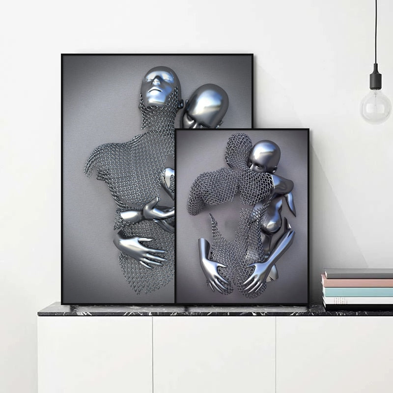 💞 Promoción Último Día 50% DE DESCUENTO 💞 Corazón amoroso gris-3D Arte de la pared - yudachile