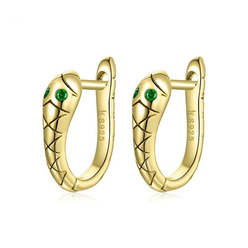 Aretes mini "Snake" - Plata de 1º Ley S925