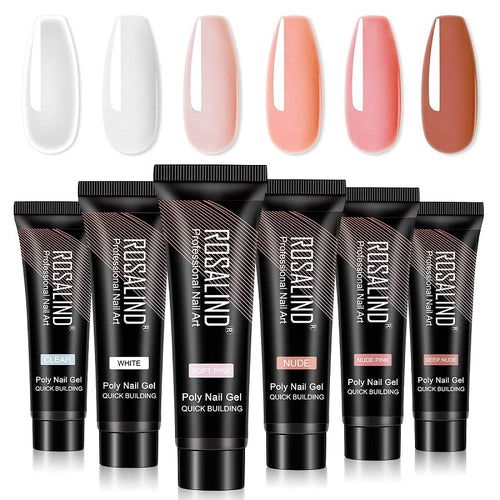 (COMPRAS 2 PACK +1 GRATIS) Kits de uñas de poligel ROSALIND POLY Nail GEL 15/30 ml esmalte de uñas