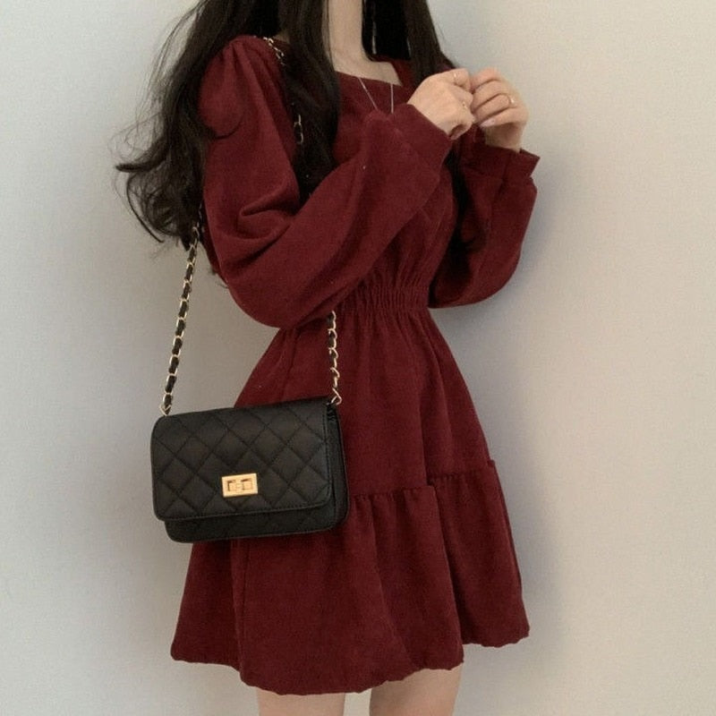 Vestido Manga Abullonada