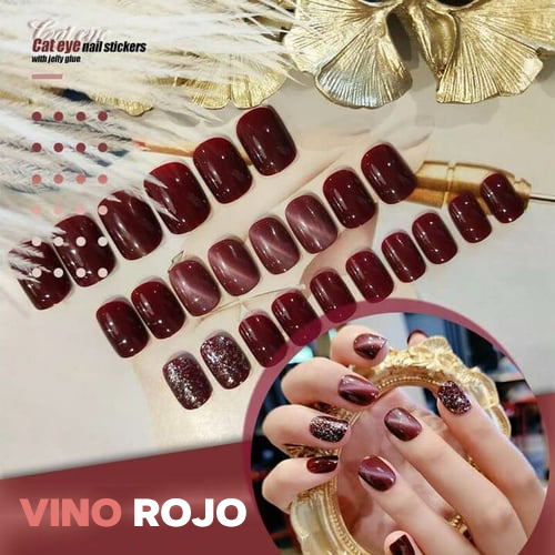 1 + 1 GRATIS đ Juego de 24 Uñas autoadhesivas reutilizables - EyeNailâą