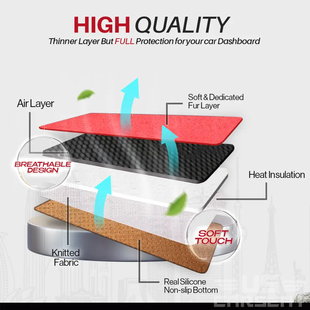 AU Matix Custom Fit Dashboard Mat Cover For Sedan, Hatchback, SUV, MPV, Truck, etc.