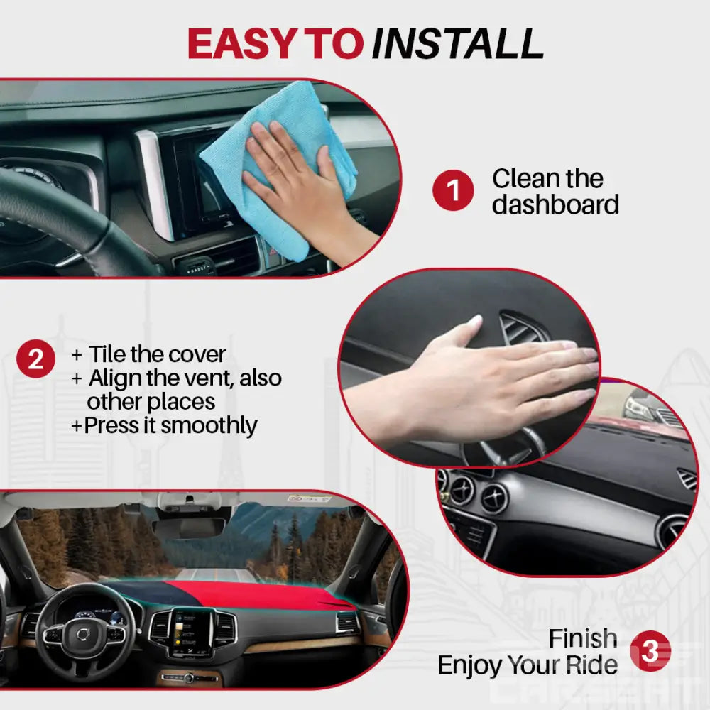 AU Matix Custom Fit Dashboard Mat Cover For Sedan, Hatchback, SUV, MPV, Truck, etc.
