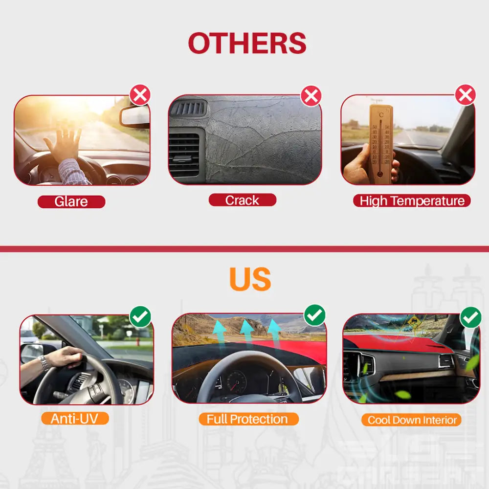 AU Matix Custom Fit Dashboard Mat Cover For Sedan, Hatchback, SUV, MPV, Truck, etc.
