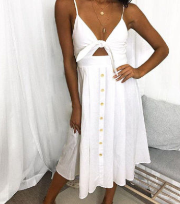 Vestidos de verano para mujer, sin mangas, sin espalda