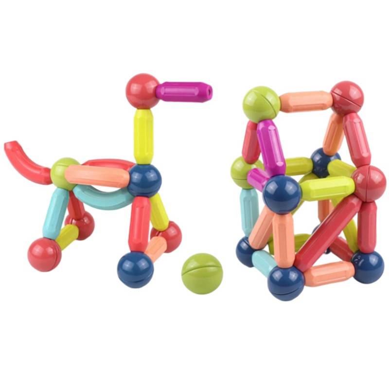 72 Piezas Barras Magnéticas XL – Estimula su creatividad – Regalo Perfecto Día del Niño