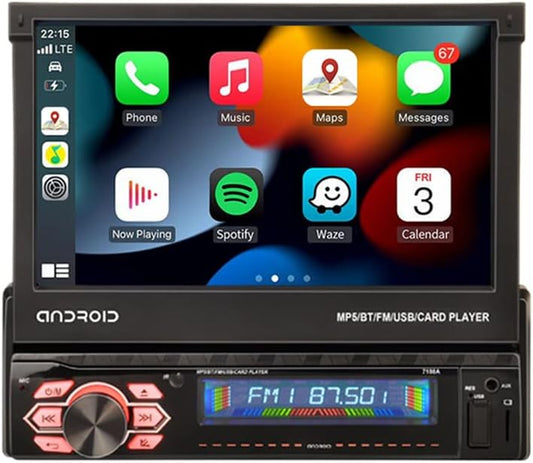 Radio Auto 7 Pulgadas 1 DIN CarPlay Flex