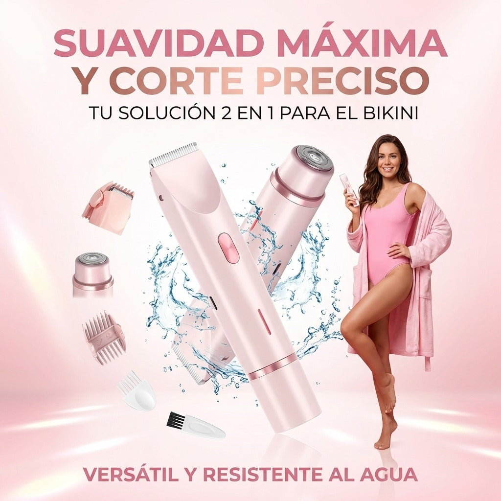 SuaveGlow — Rasuradora Íntima 2 en 1 sin irritación