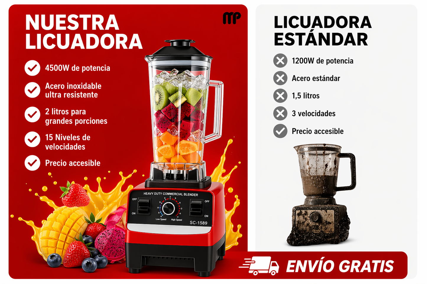 Ultra Silver 4500™ Licuadora profesional de alto impacto + regalo🎁