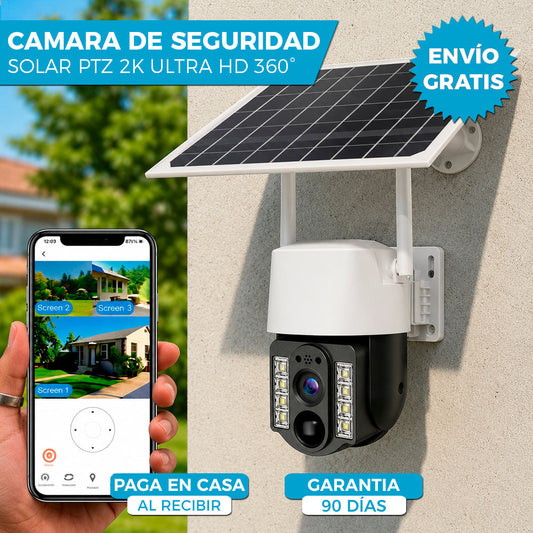 CAMARA DE SEGURIDAD SOLAR 📷☀️ | NOCTURNA 360° ULTRA HD CON WIFI