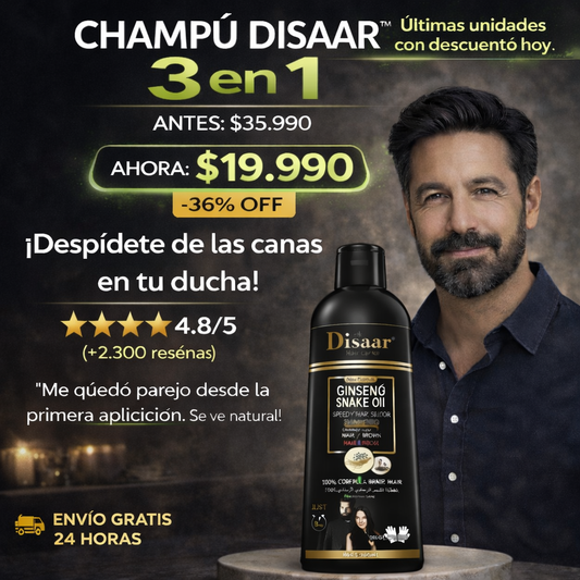 Recupera tu color natural en minutos Shampoo cubre canas efecto inmediato