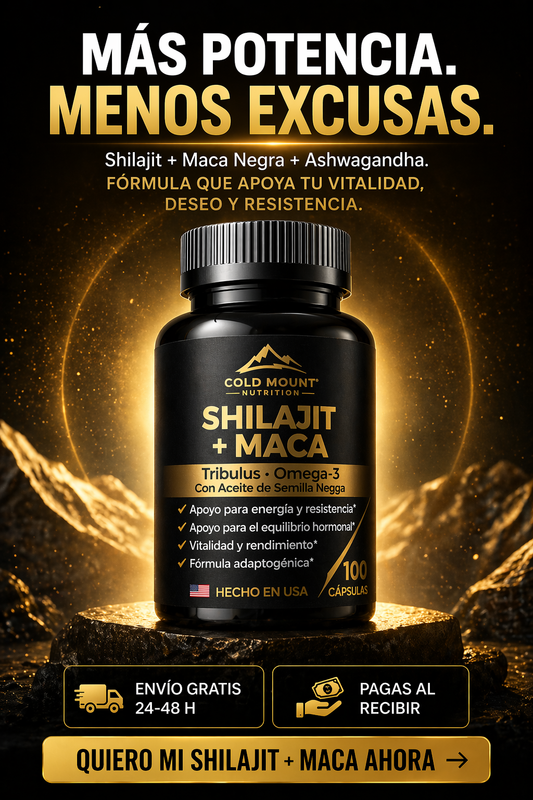 Shilajit + Maca Potenciador Premium Sex