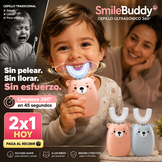 SmileBuddy 2x1 — Limpieza 360° en Solo 45 Segundos