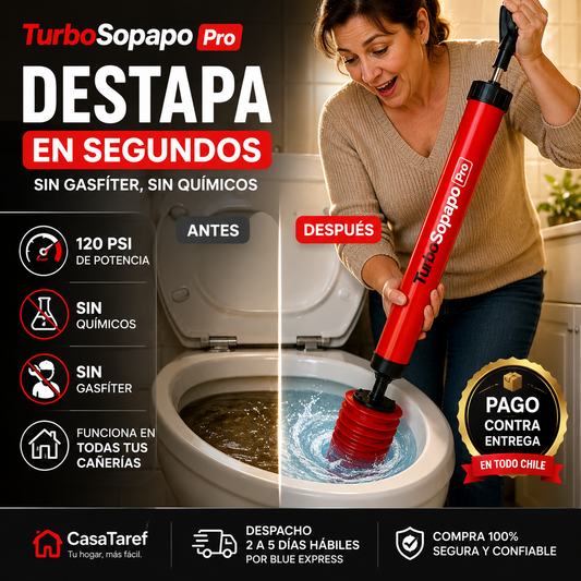 TurboSopapo Pro — Destapa Cualquier Cañería en Segundos