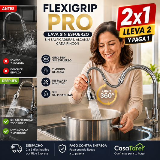 FlexiGrip Pro - Lleva 2 y paga 1, lava sin esfuerzo