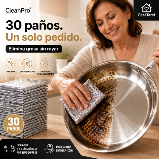 CleanPro — 30 Paños para Dejar tu Cocina Impecable de una Vez