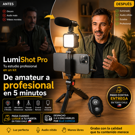 LumiShot Pro - Tu Estudio de Video en un Solo Kit