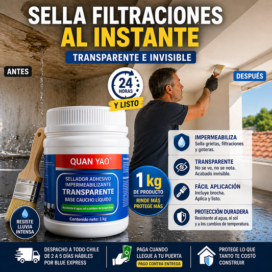 WaterBlock Pro™ - Sella Filtraciones al Instante, Sin Obras Ni Manchas