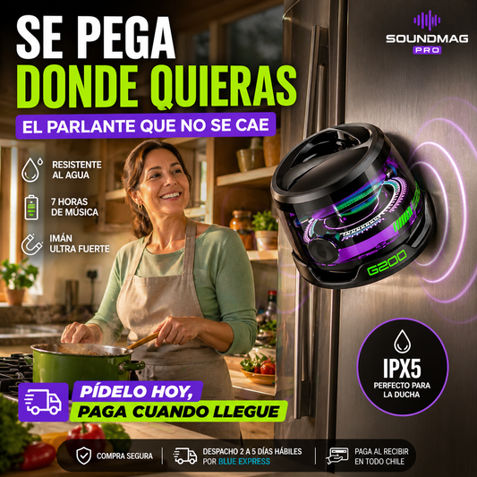 SoundMag Pro - El Altavoz Bluetooth que Se Pega a Todo y Suena Increíble