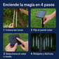 Luz Meteorito Solar – Iluminación decorativa – Crea magia navideña sin enchufes ni consumo eléctrico