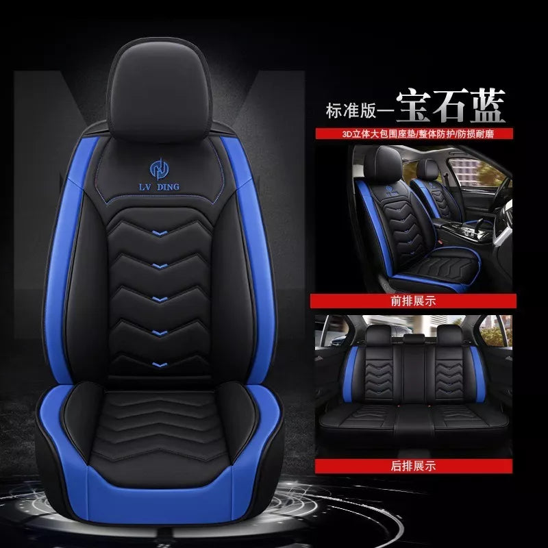 Kit Funda Cubre Asiento Cuero Auto Premium Luxury Almoadilla