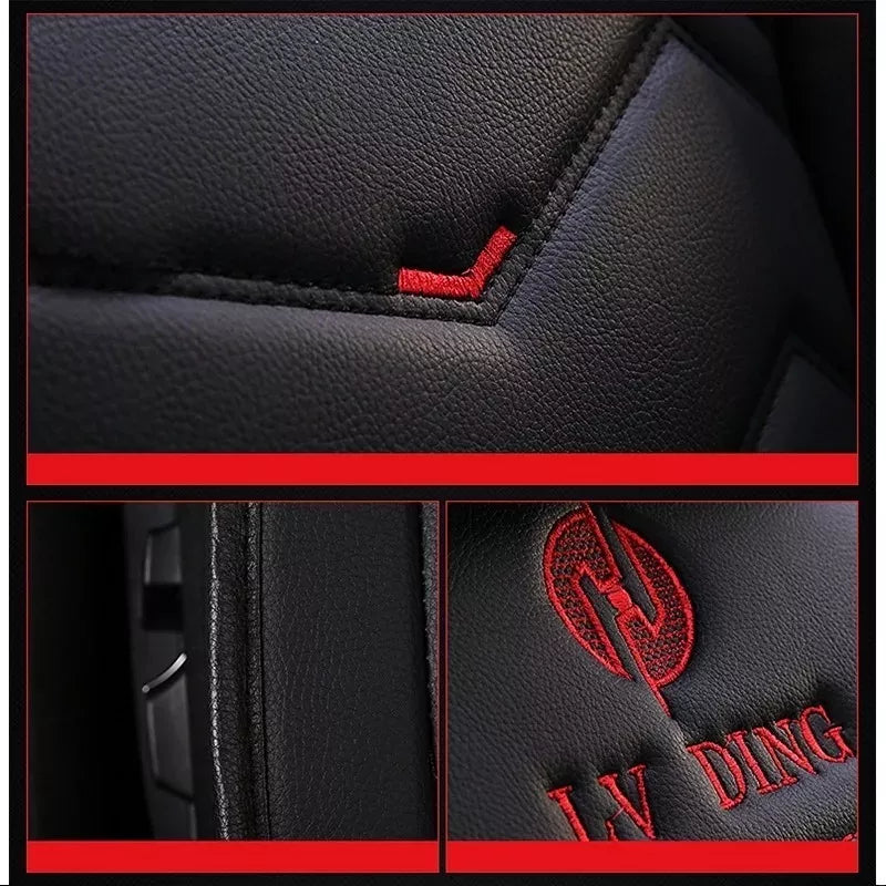 Kit Funda Cubre Asiento Cuero Auto Premium Luxury Almoadilla