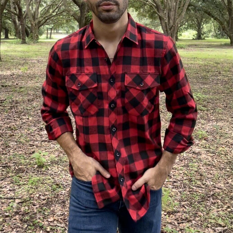 Triagle - Camisa cuadrille hombre