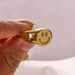 Smile™ Anillo bañado en oro 18 kilates