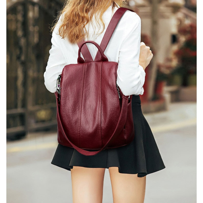 Lippa Mochila de cuero mujer