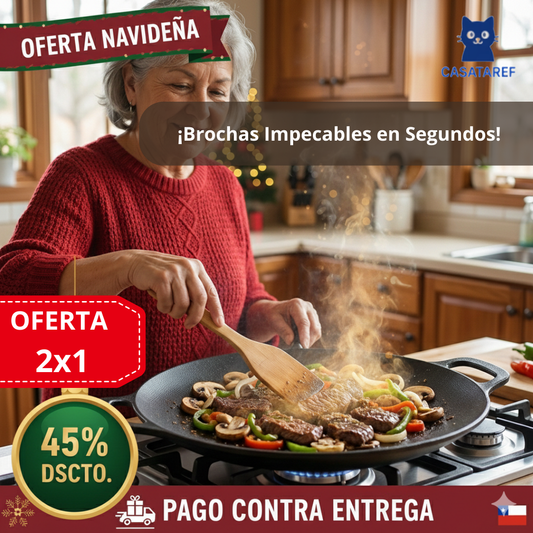 Plancha Antiadherente 30 cm 2x1  – Cocina Fácil – Resultados Perfectos en Minutos