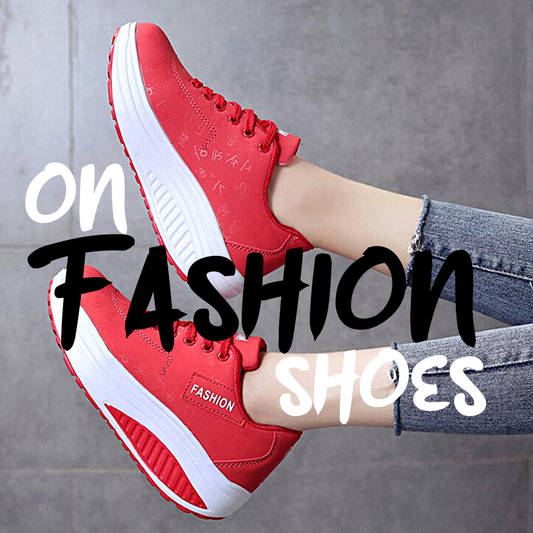 On Fashion™Zapatillas de mujer de plataforma inferior gruesa para correr