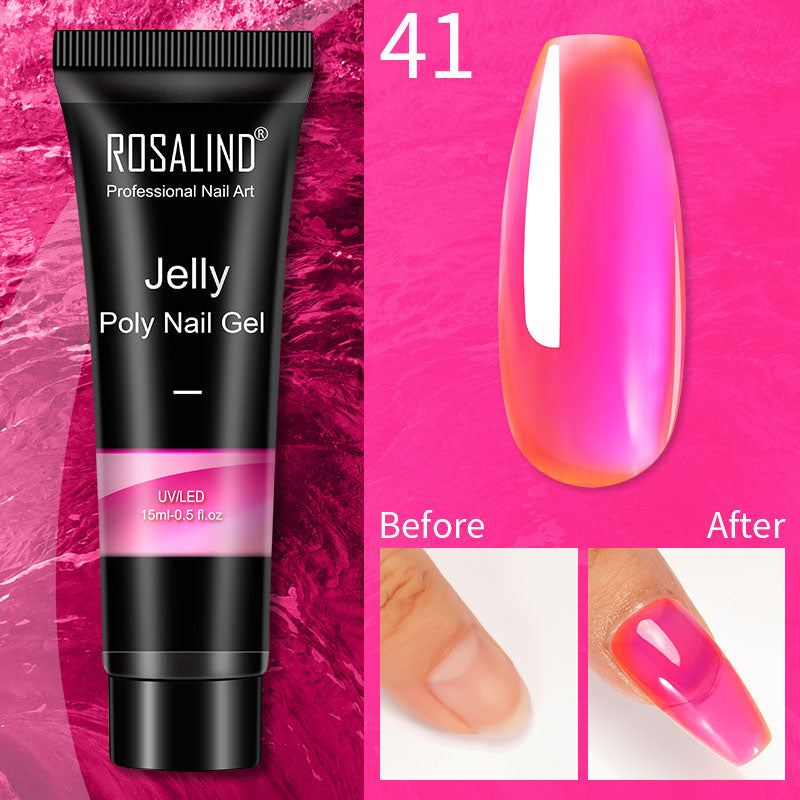 (COMPRAS  2 PACK +1 GRATIS)  Kits de uñas de poligel ROSALIND POLY Nail  GEL 15/30 ml esmalte de uñas